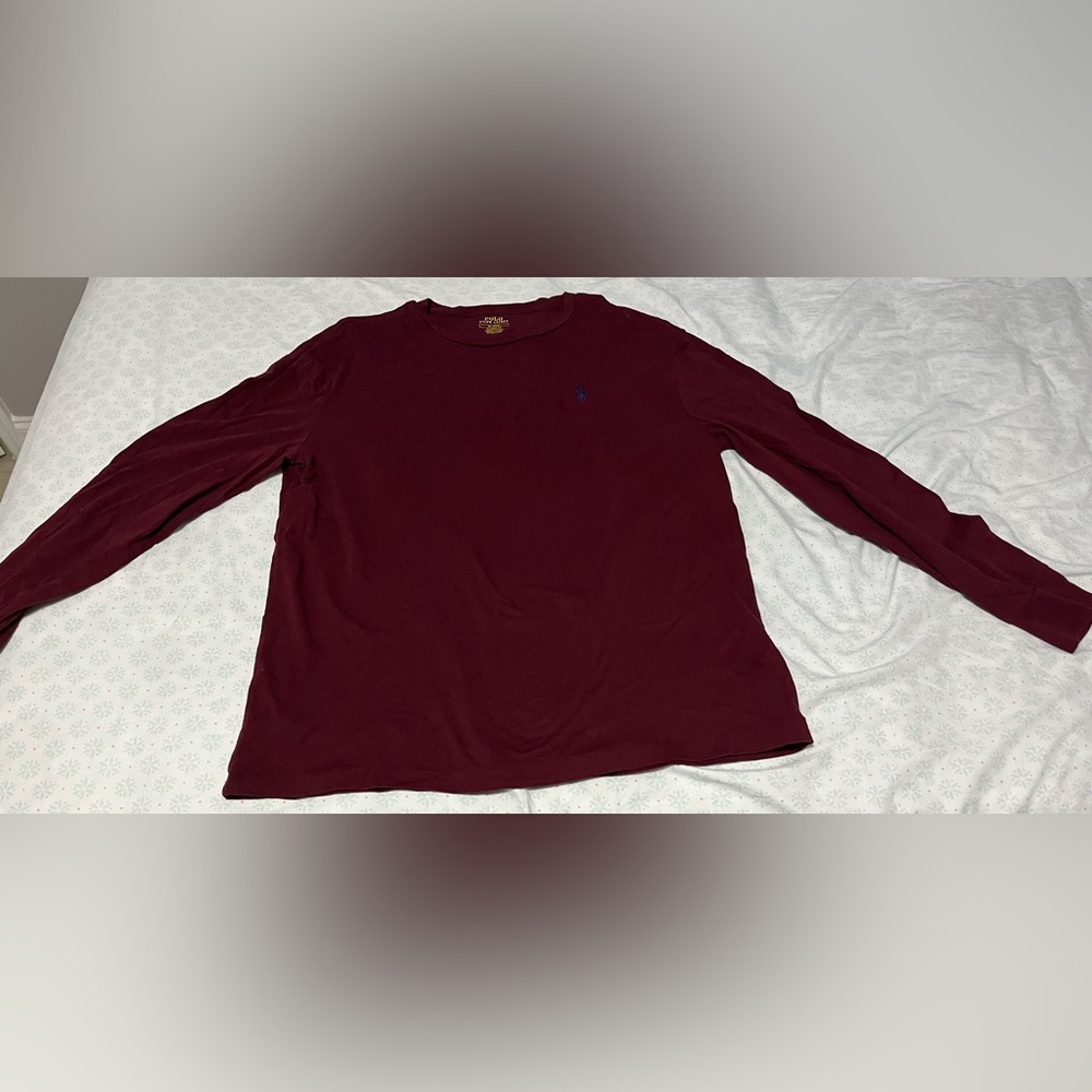 Polo Ralph Lauren Maroon Size Medium long sleeve tee
